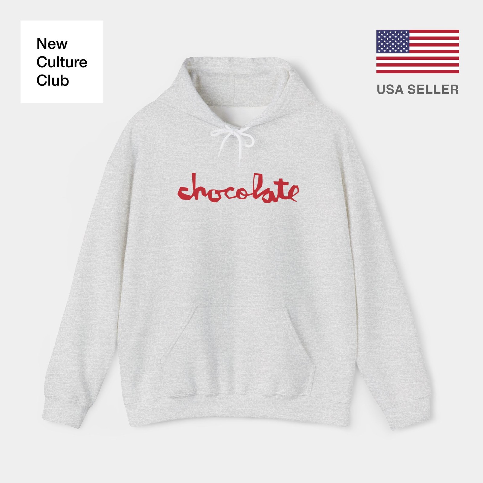 Vintage Logo Red White Retro Classic Skate Hoodie Print