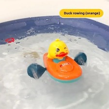 1Pc Little Yellow Duck Kayak Bath Toy Kids Swimming Pool Water Play Baby Shower