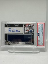 2018 Panini Certified Michael Irvin Fabric of the game sig. NM 7 Auto 10 PSA/DNA