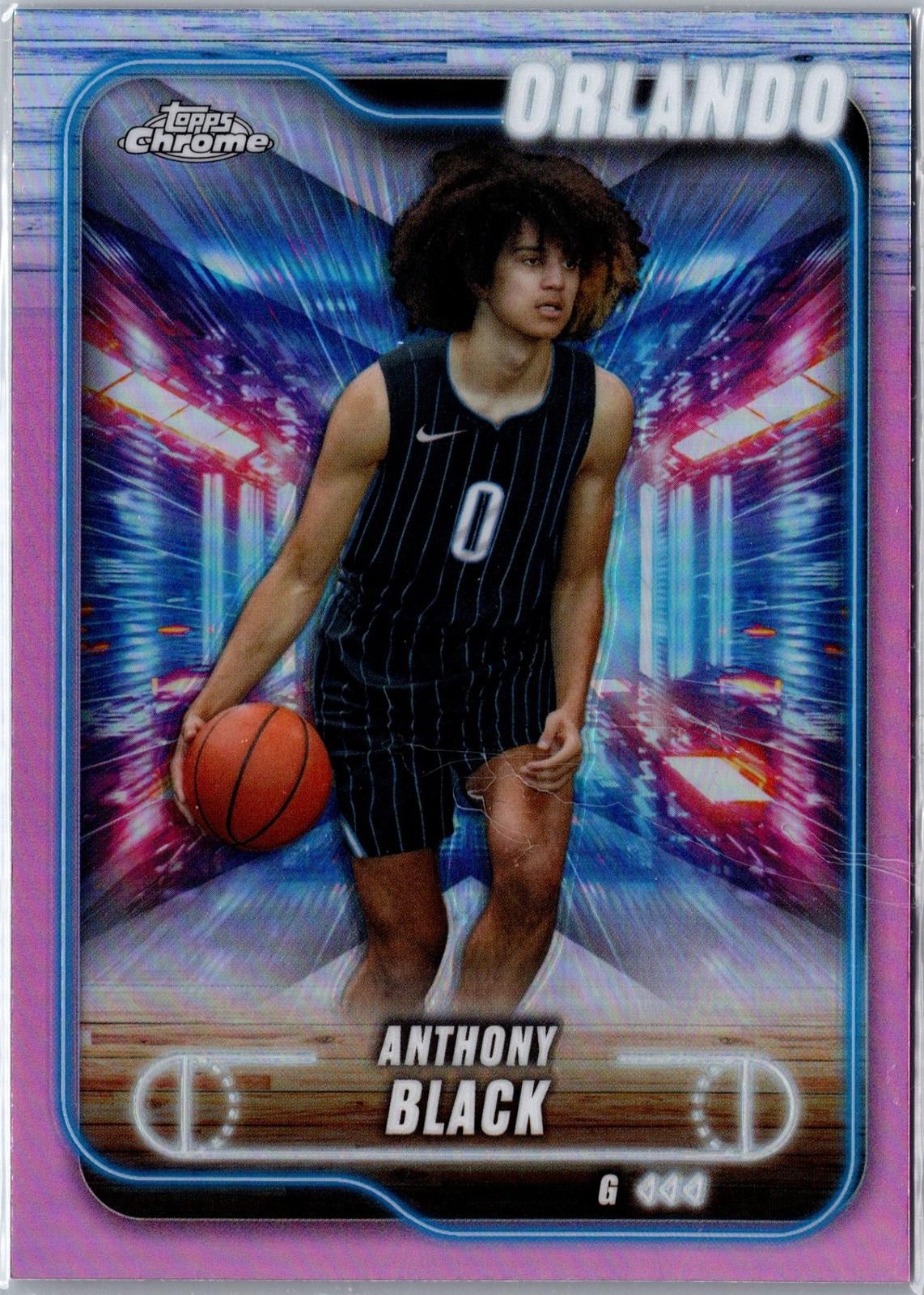 2024-25 Topps Chrome #48 Anthony Black Pink Refractor
