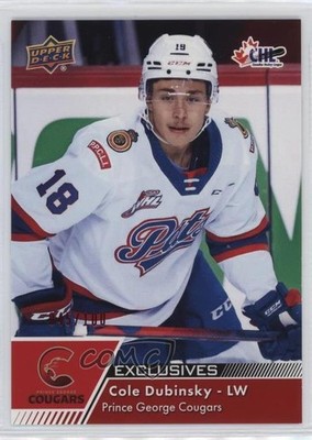 2022-23 Upper Deck CHL Exclusives 45/100 Cole Dubinsky #43 0r4