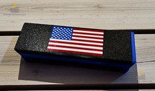 Caja de almacenamiento de munición deslizante con logotipo a todo color con bandera americana - calibres para pistola