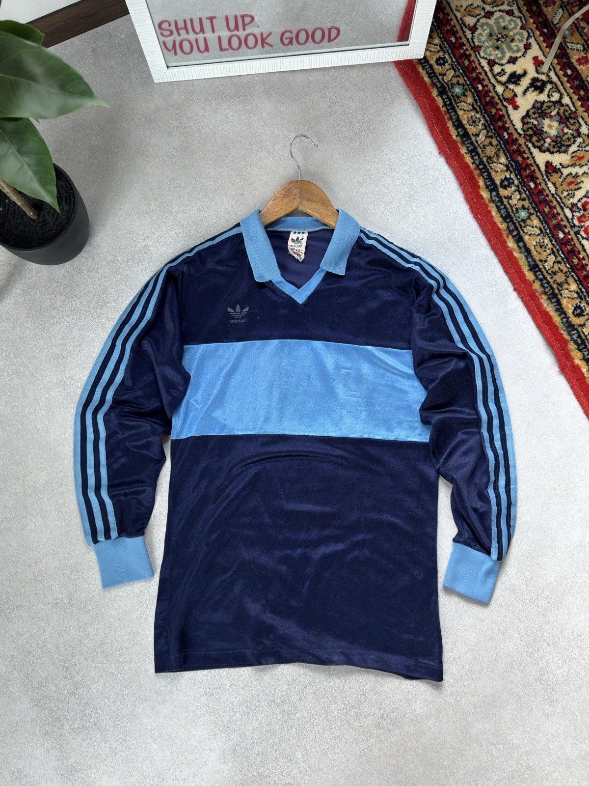 Vintage Adidas 80s Template West Germany Jersey Long Sleeve Shirt #11 Size M