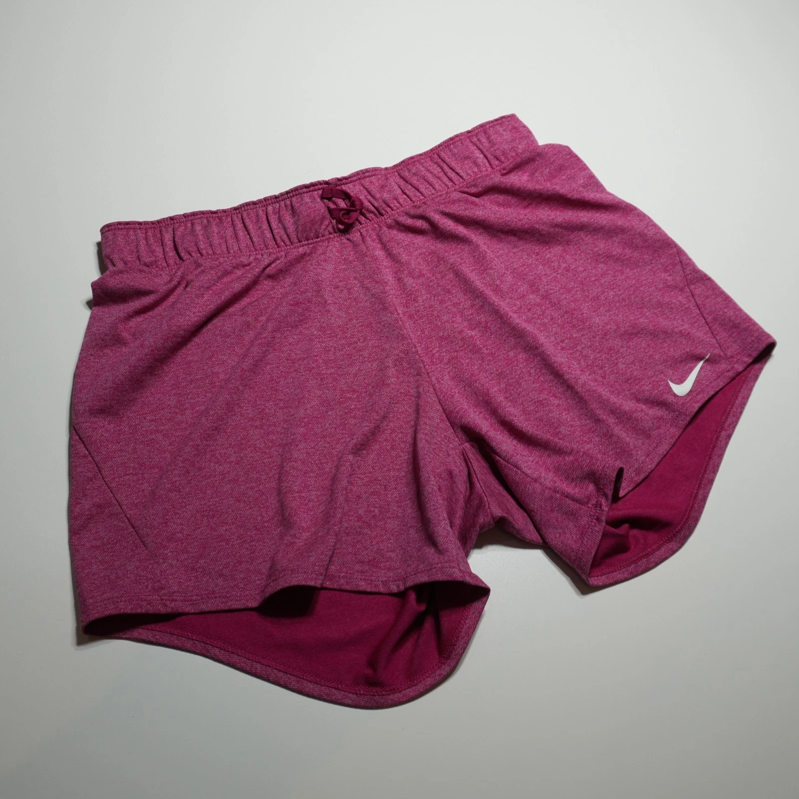Pantaloncini Nike Athletic Dri Fit donna S running 5" tessuto fucsia scuro rosa attivo