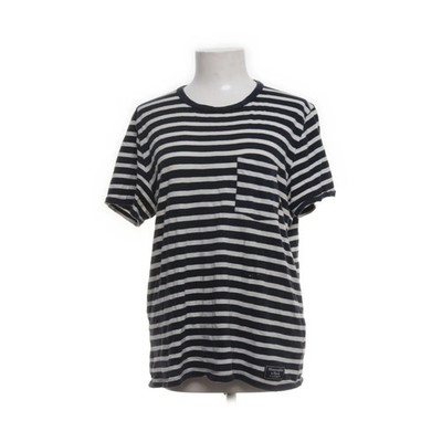 Abercrombie & Fitch, T-shirt, Größe: M, Weiß/Blau, Baumwolle, Streifen #FOv