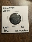 2000 10 Centavos Coin Ecuador Eugenio Espejo Mint Condition With Holder — photo 1