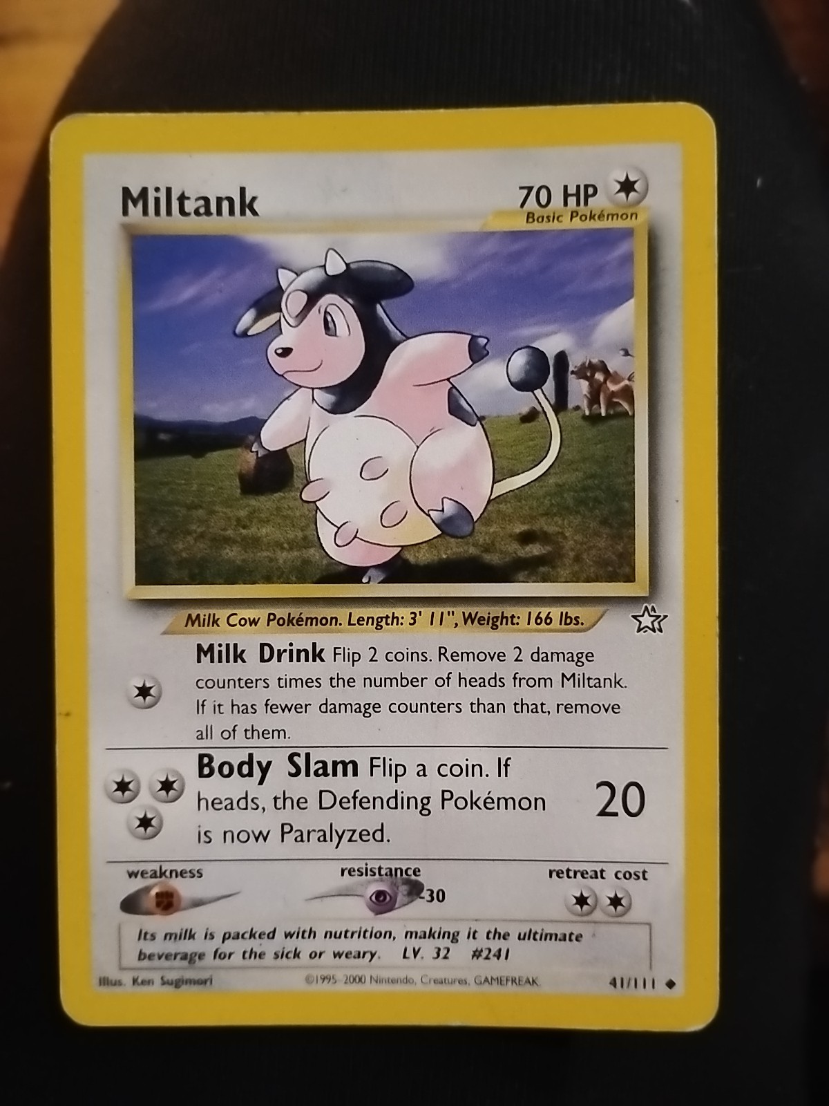Pokémon TCG Miltank Neo Genesis 1st Edition Card 41/111 Regular