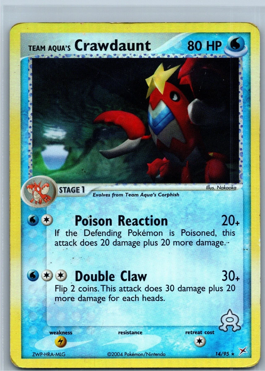 Team Aqua's Crawdaunt Pokémon TCG Cards for sale | eBay
