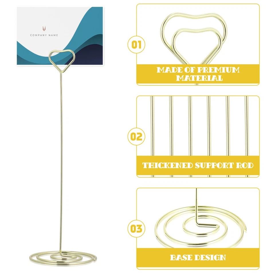  Fotohalter Metall Kartenhalter Herzform Herzförmige Kartenklammern - Bild 2 von 4