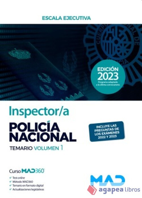 Inspector/a de Policía Nacional. Temario volumen 1. NUEVO. ENVÍO URGENTE