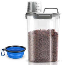 Upgraded Dog Food Storage Container Small, Cat Food Container Airtight, Pet F