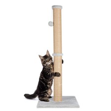 37'' Cat Scratching Post with Sisal Rope, Plush Cover Teaser Ball for Cats