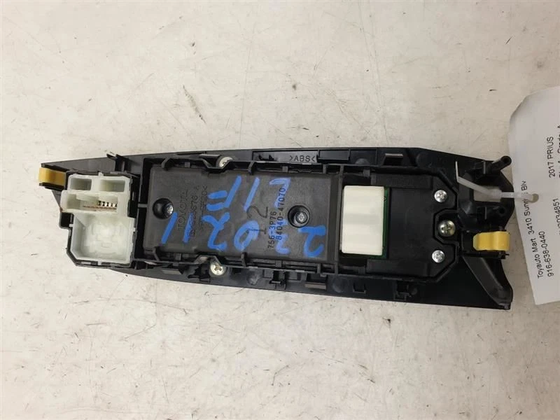 16-19 TOYOTA PRIUS PRIME DRIVER LATERAL PORTA FRONTAL INTERRUPTOR MESTRE  - Imagem 3 de 4