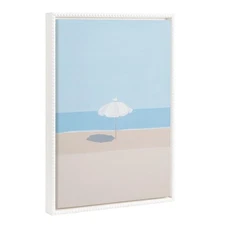 Sylvie Beaded Throwing Shade Vintage Framed Canvas Wall Art by Rachel Dowd, 1...