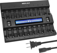 20 2 Bay AA AAA Battery Charger with Smart LCD Display  AA AAA Nimh Nicd  9V R