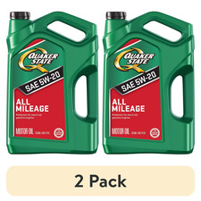 (2 pack) Quaker State All Mileage 5W-20 Motor Oil, 5 Quart 37.56 per gallon