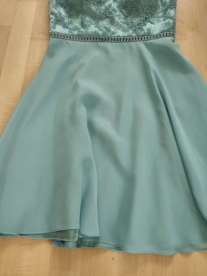 Vera Mont Kleid Cocktailkleid Ballkleid Hochzeit Brautjungfer Gr.S Mintgrün  - Bild 3 von 4