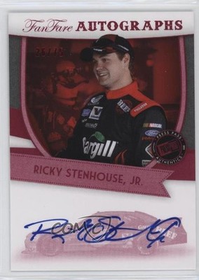 2012 Press Pass Fanfare Red 26/75 Ricky Stenhouse Jr #RS2 Auto 1ek2