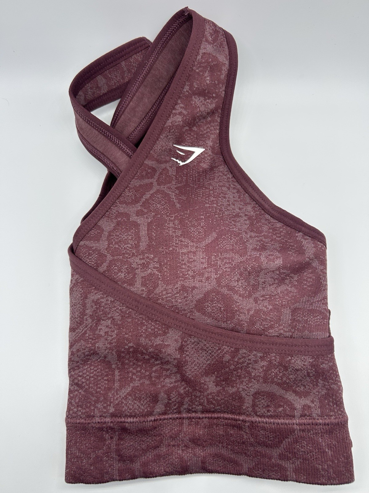 Gymshark Sweat Seamless Sports Bra Large Purple Cross Back with Pads EUC