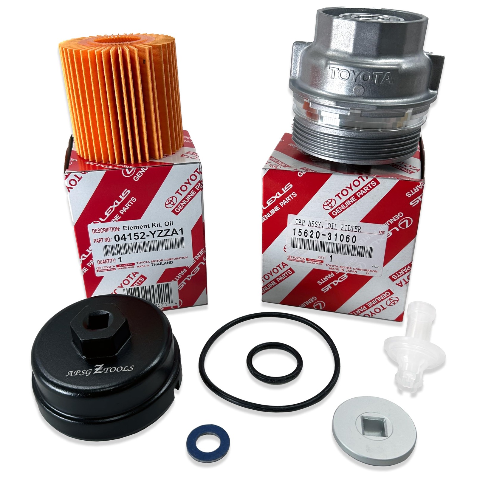 With Genuine 15620-31060 Oil Filter Housing Ca...