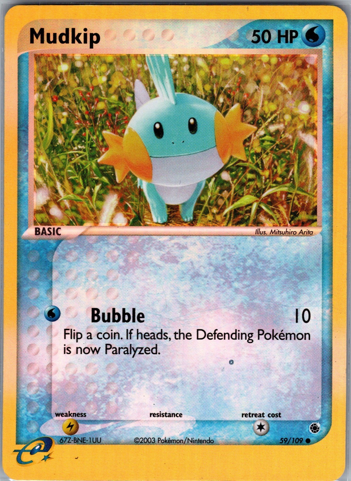 Mudkip - Reverse Holo Common Ruby and Sapphire 59/109 NM