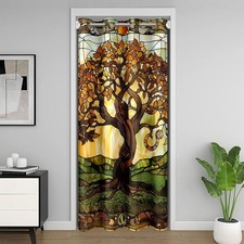 Tree of Life Door Curtain for Doorway Privacy,Abstract Nature Tree Closet Doo...