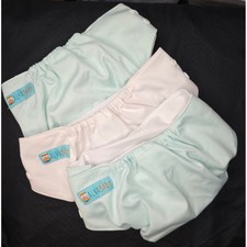 Alva Baby Cloth Diapers Reusable One Size Pocket Diaper Cover Mint White