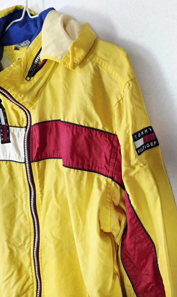 Chaqueta de Colección Tommy Hilfiger Colorblock Equipo de Vela Años 90 • Para Hombre Y2K Talla Grande Foto 3 de 4