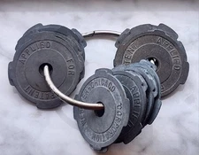 SET OF 11 VINTAGE METAL WEBSTER CHICAGO CORPORATION 45 RPM RECORD INSERT ADAPTER