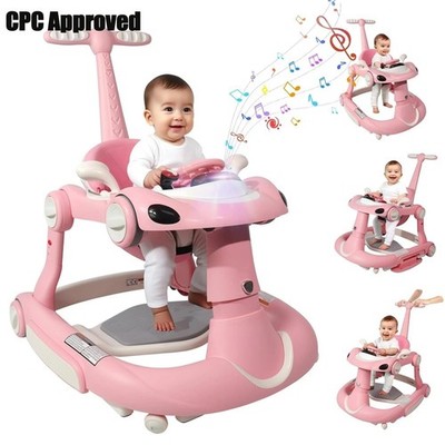 5 In 1 Baby Walker w/ Music & Light for 6-18 Month Boys Girls Infant Toddlers