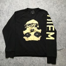 DIEM x Misfits Sweatshirt Mens 2XL Black Graphic Crewneck Sleeve Logo Applique