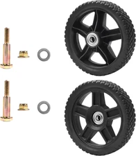 2x 7" Push Lawn Mower Plastic Wheels For Craftsman Mower Generator Garden Tiller