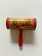 Collectible Vintage 5" Red Tin Circus Rattle Noisemaker Novelty