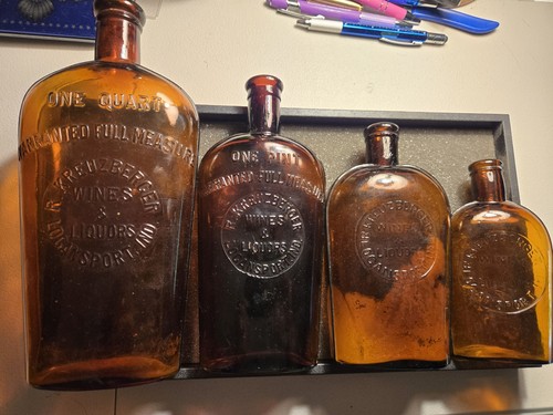 Kreuzberger Wines & Liquors Logansport Indiana Flasks Bottles Rare!