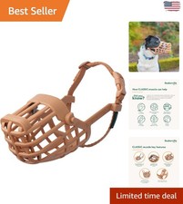 Baskerville Classic Basket Muzzle Size 9 - Safe for Large Breeds to Pant  Drink