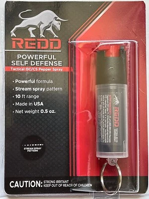 Redd, Tactical OC/CS Pepper Spray - Clear Sleeve Key Chain (Freeze +P)