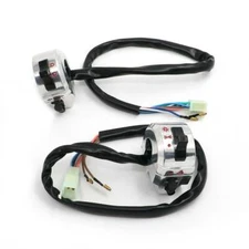 Universal Motorcycle 22mm 7/8" Chrome Handle Bar Switch Control Cafe Racer 12V