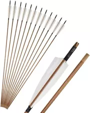 Hunting Arrows Shaft  Nature Feather for Archery Hunting Arrow (12p)