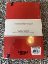 Shinola Detroit Medium Hard Ruled Journal Ablaze Red - 5.25 x 8.25" NEW