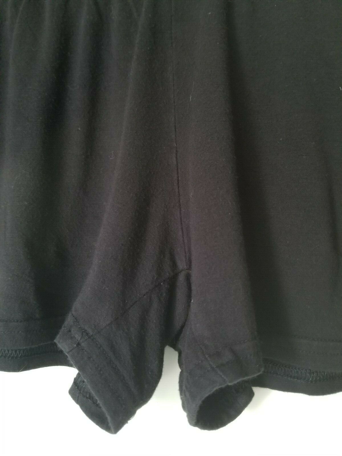 No Tag Solid Basic Black Elastic Waist Casual Sle… - image 4