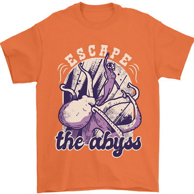 Escape the Abyss Scuba Diving Herren T-Shirt 100% Baumwolle
