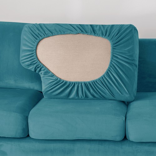 Stretch Sofa Cover Soft Velvet Chair Loveseat Couch Slipcover with Cushion Cover - Picture 72 of 108