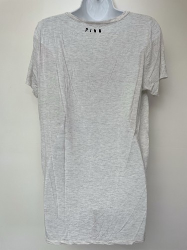 T-shirt donna rosa VS Victoria's Secret super morbida panna grigio ananas M B16 - Foto 5 di 7
