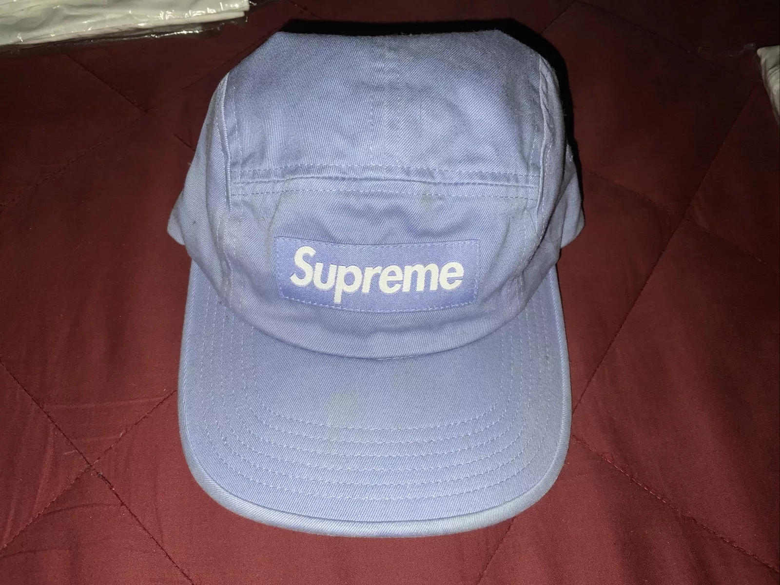 supreme camp capuchon bleu clair 