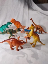 plastic dinosaur lot of 8