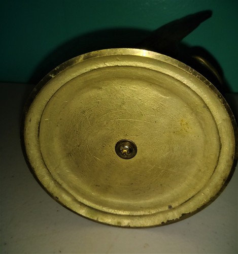 Estatuilla de mesa de escritorio vintage de latón macizo águila calva voladora halcón pájaro 8 1/2" - Imagen 9 de 10