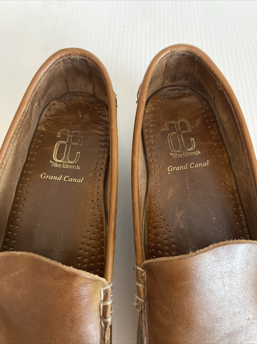 Allen Edmonds Grand Canal Leather Slip On Venetian Loafers 