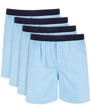 Club Room Men's 4-Pack Cotton Boxers, SkySail Blue, Large