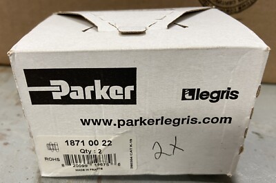 Parker Legris 1871 00 22 / 18710022 Qty. 2 (NEW IN BOX) Stainless Steel Bulkhead
