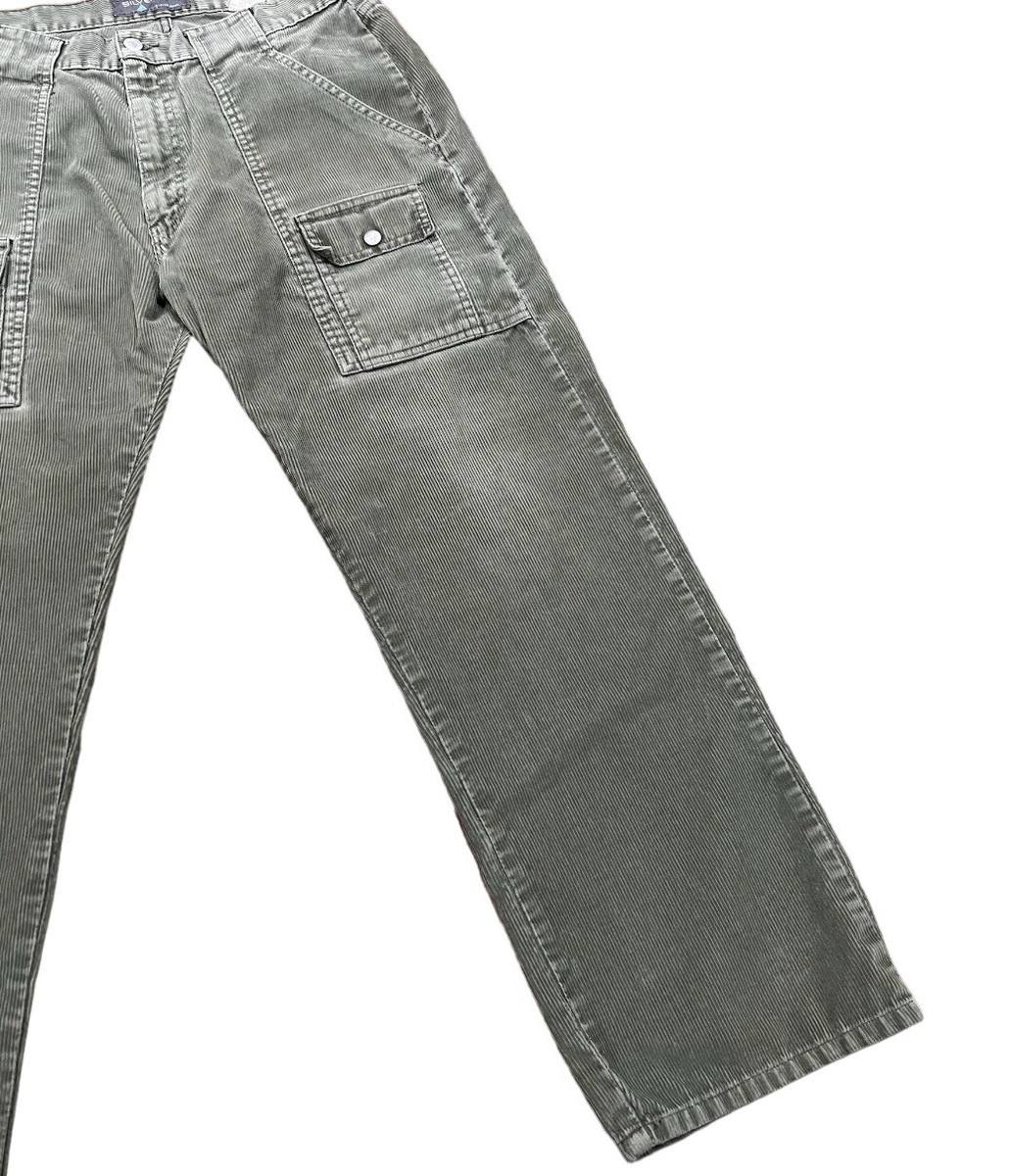 VTG Levis SilverTab Men 34x30 Loose Wide Leg Corduroy Pants Olive